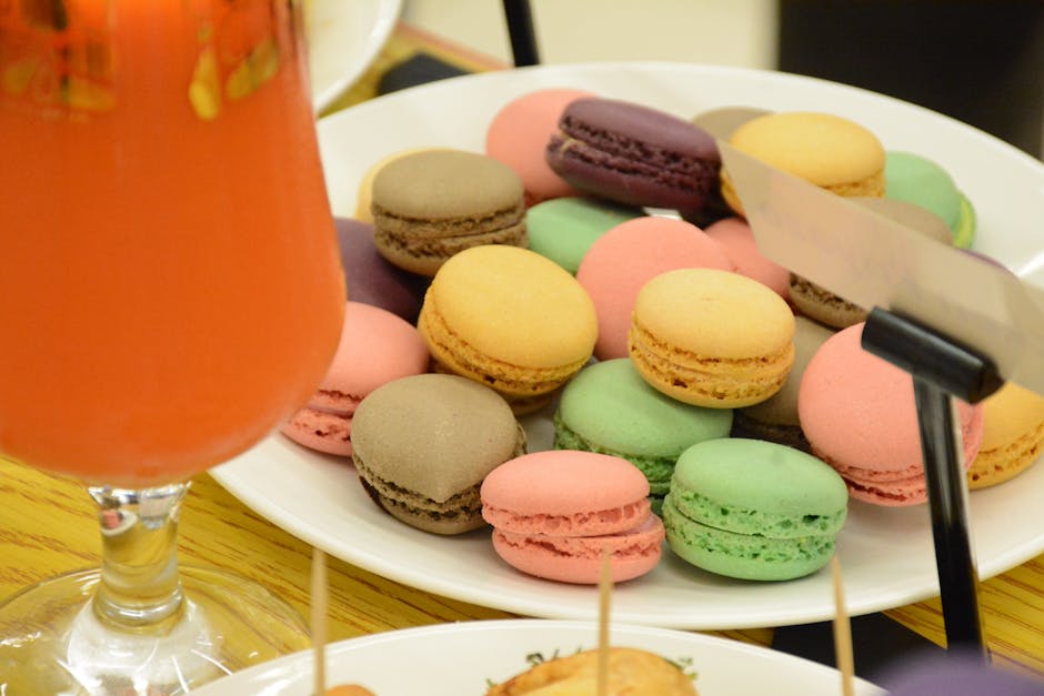 Tranebær- og sitronmakroner