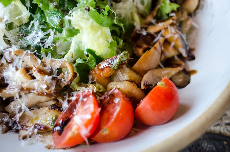 Grillet soppsalat med senneps- og sjalottvinaigrette