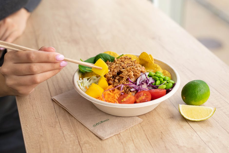 Krydret edamame, jicama og mango