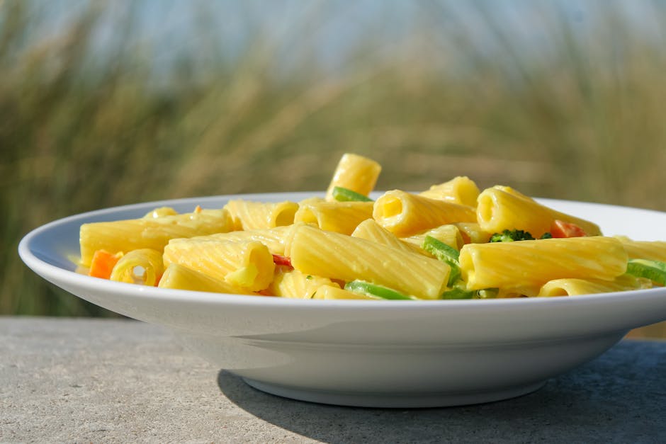 Rigatoni med grønnsaker og soltørkede tomater