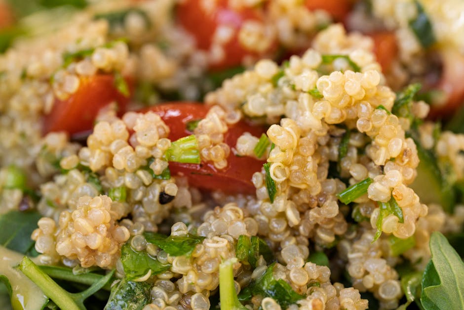 Quinoa med smørstekte rotgrønnsaker og ruccola