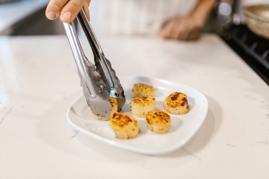 Grillede kamskjell med sitronpepper