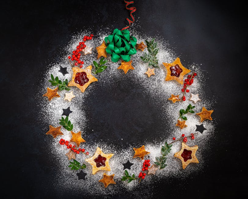 Julekrans av småkaker