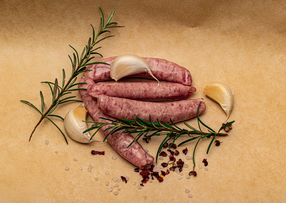 Hjemmelaget svinepølse med fennikel