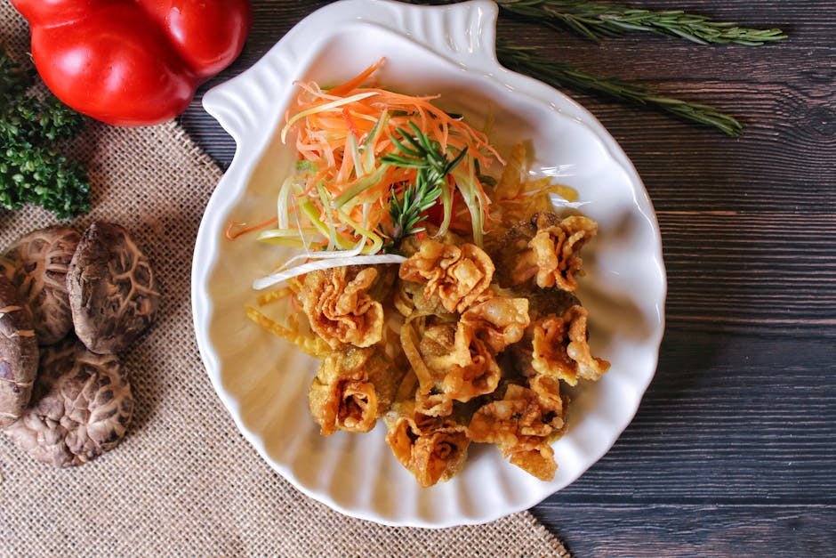 Chop Suey med kylling og sprø wonton