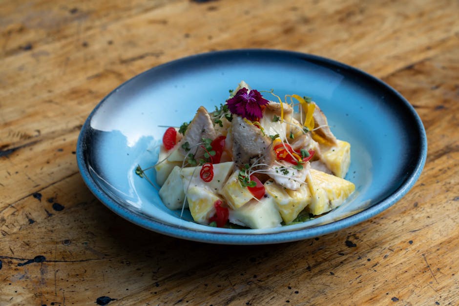 Frisk mango- og jicamasalat med ananas