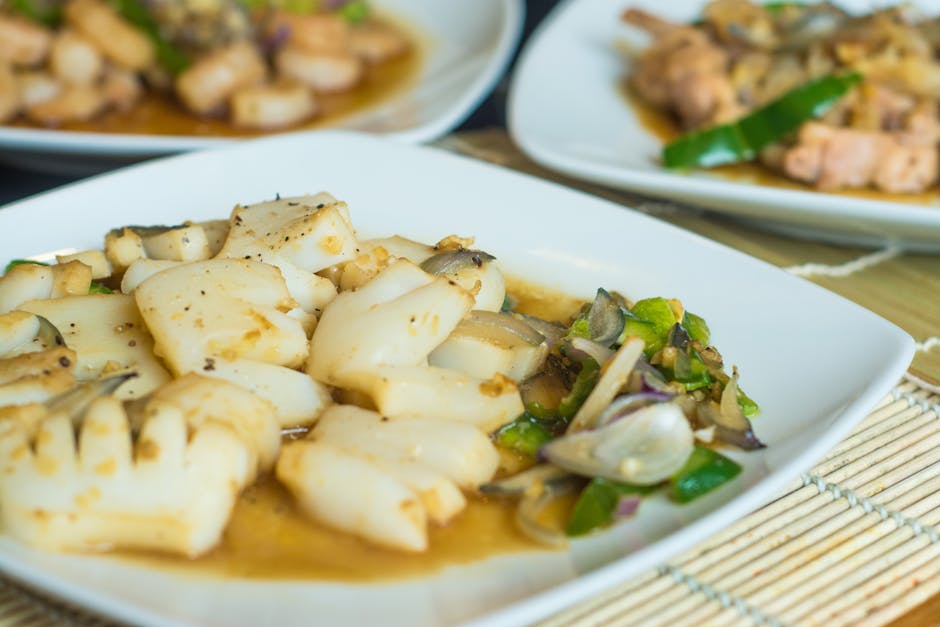 Blekksprut i eddiksaus