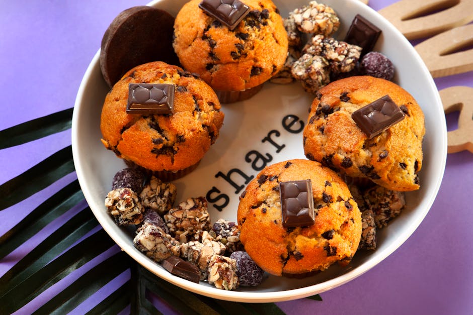 Saftige sjokolade- og sjokoladebitmuffins