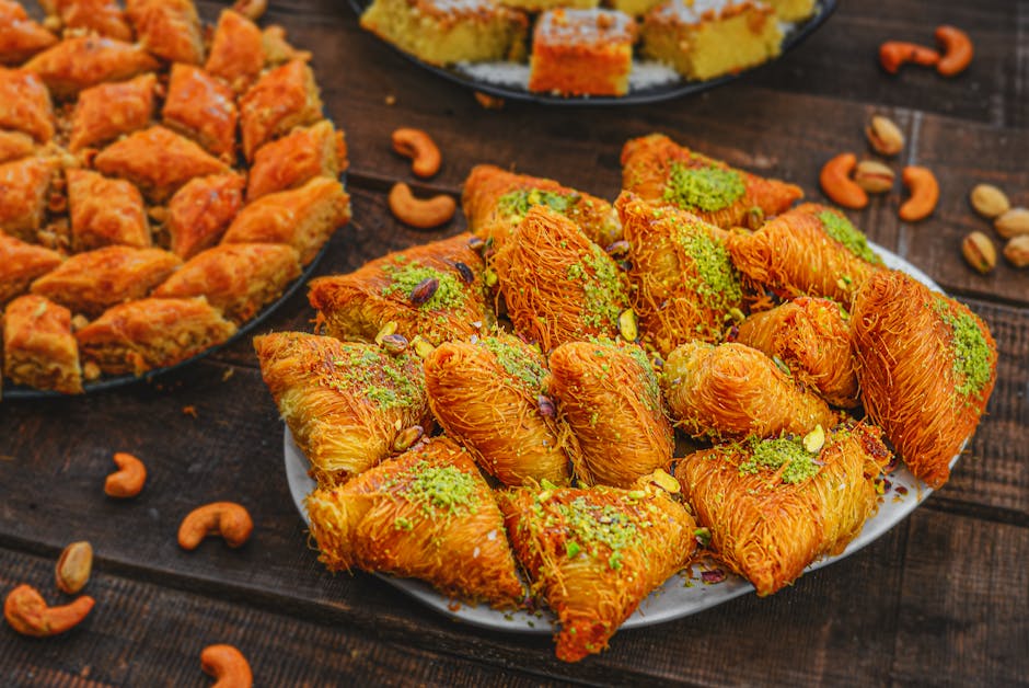 Kataifi med kandisert gresskar og honningyoghurt