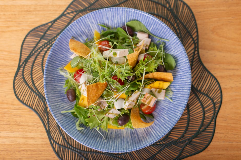 Frisk tortillasalat med mango og grapefrukt