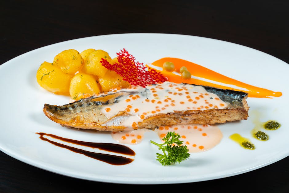 Sprøstekte fiskefileter med asiatisk saus