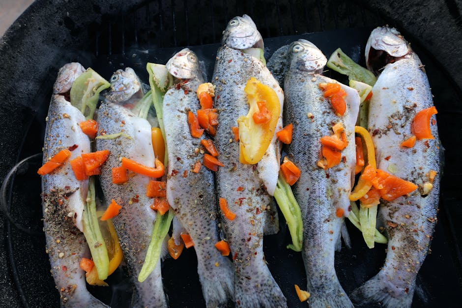 Grillet ørret med hvite bønner og kapersvinaigrette