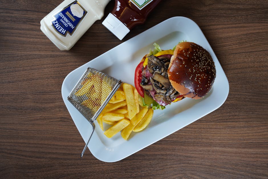 Bønne- og portobelloburger