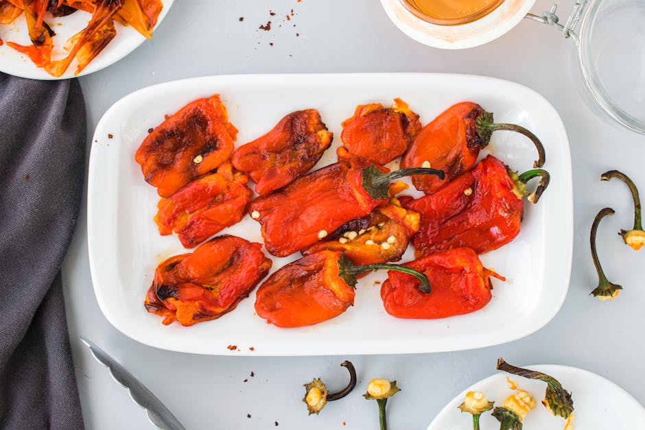 Sveitsiskkål med ovnsbakt paprika