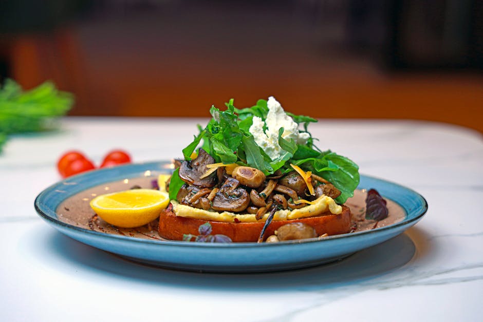 Forager-sandwich med sopp og grønnkål