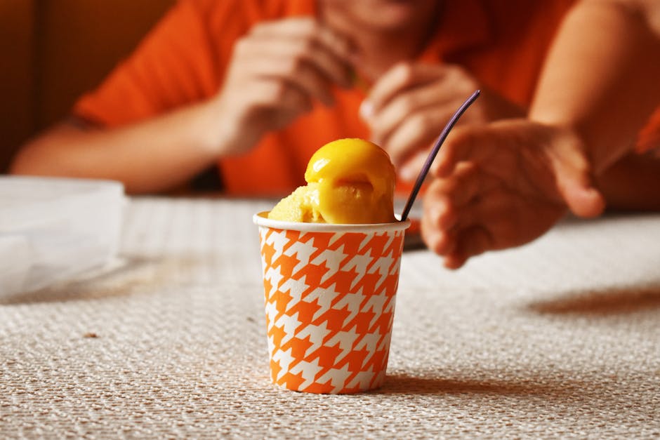 Frisk mandarin-sorbet