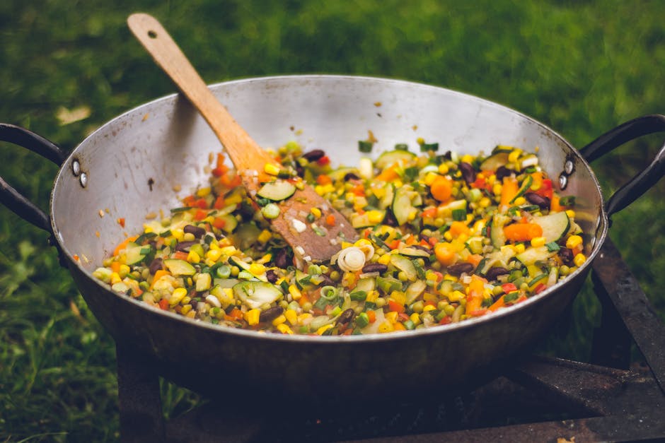 Kremet succotash med mais og grønnsaker