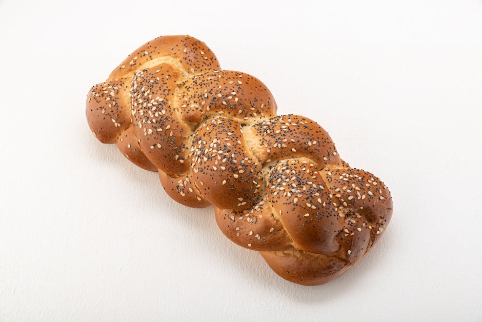 Klassisk flettet Challah-brød
