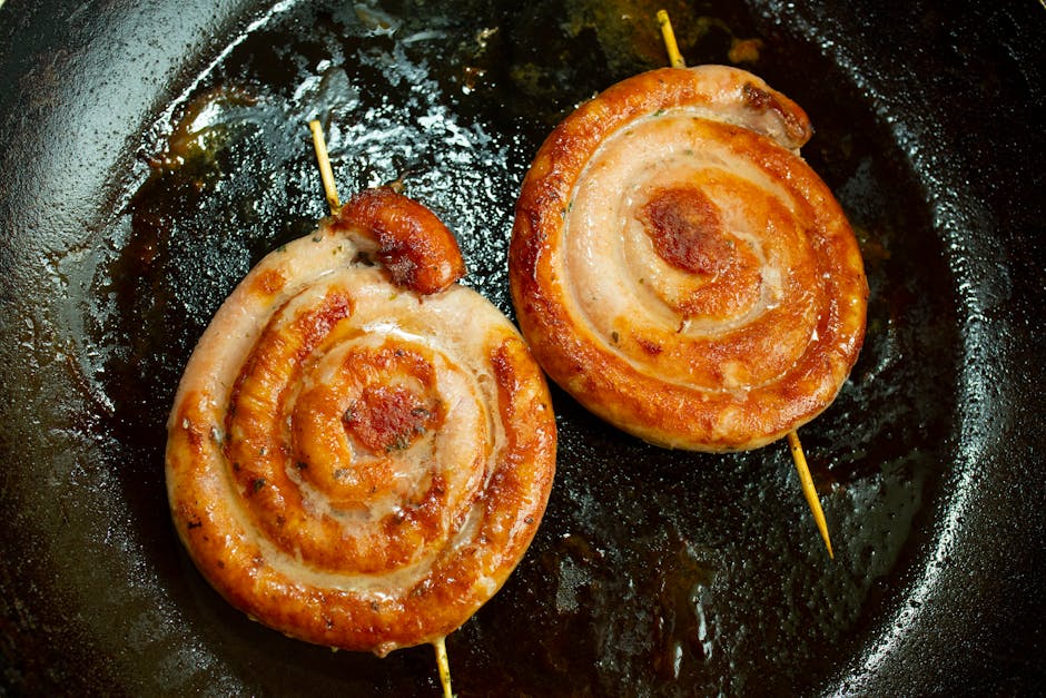 Pølse- og sopptwists i filodeig