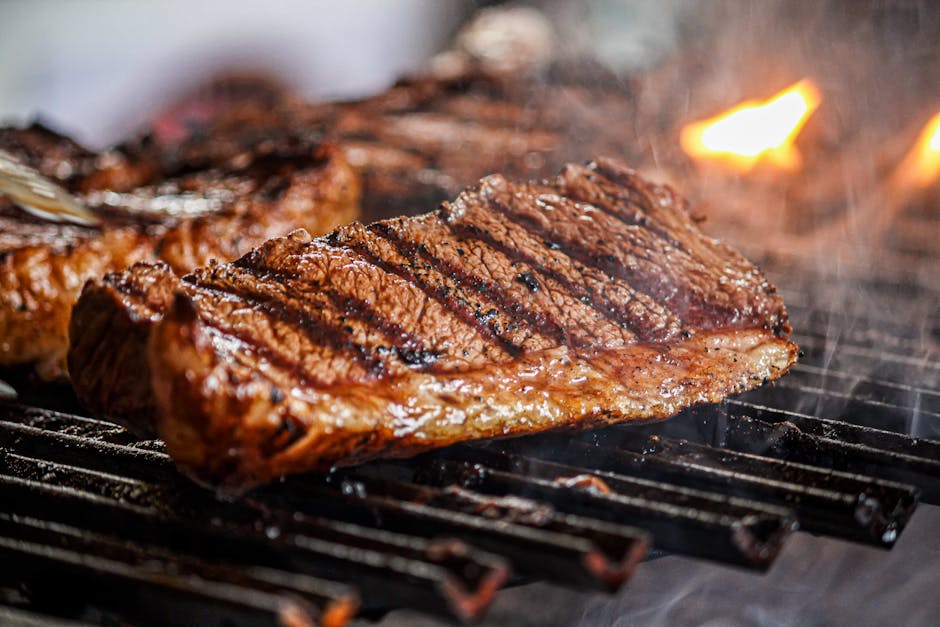 Grillet biff med hjemmelaget barbecuesaus