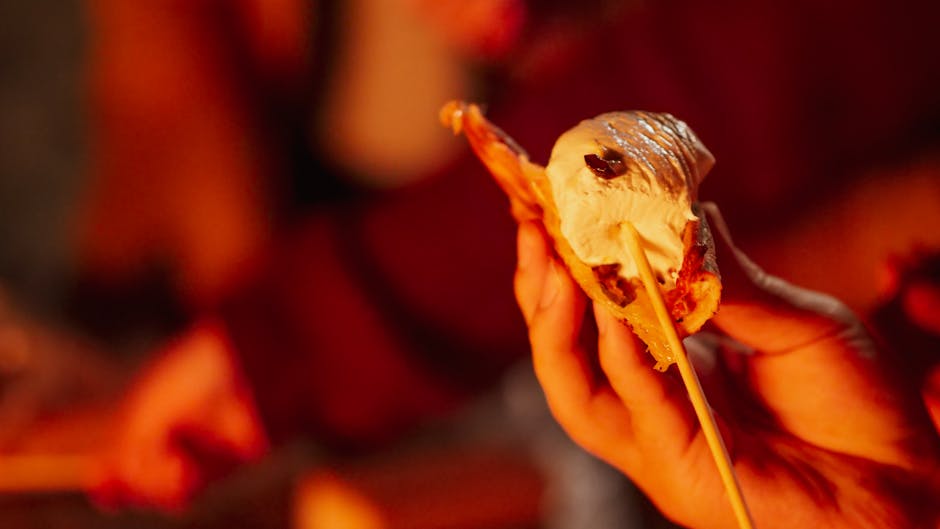 S'mores med mørk sjokoladepudding og ristet marshmallow