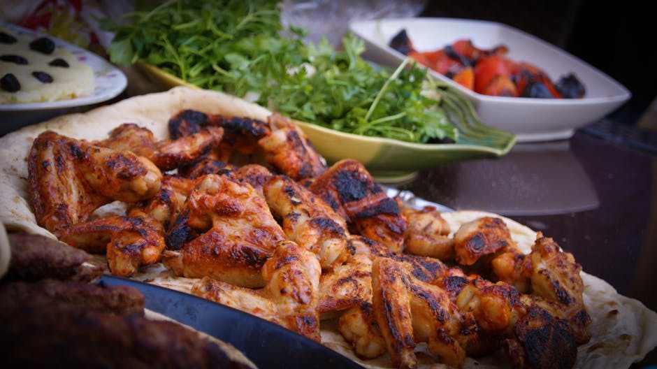 Grillede kyllingvinger med urter