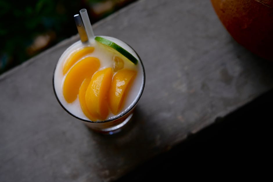 Frossen fersken-daiquiri