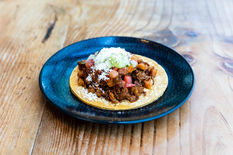 Raspet oksetostadas med chili og lime