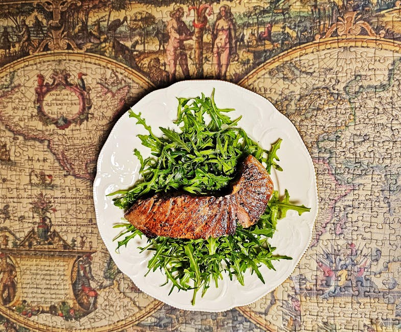 Stekt tunfisk med oliventapenadevinaigrette og ruccola