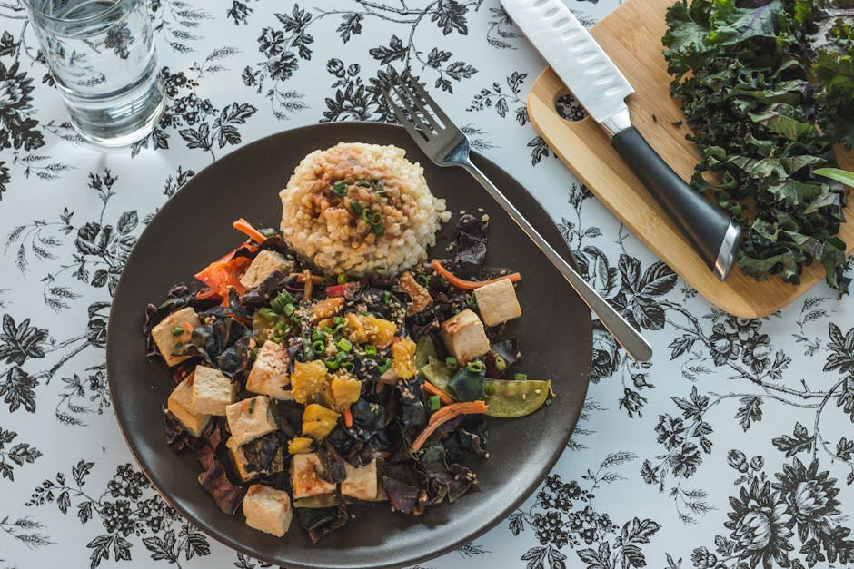 Krydret tofu- og sitrongresswok med brun ris