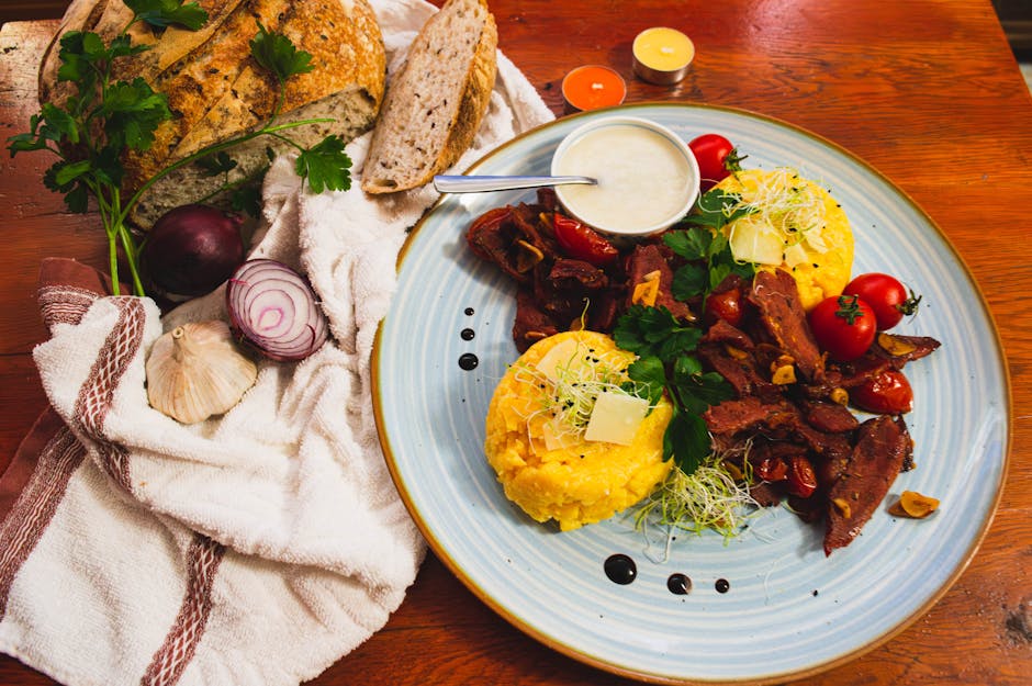 Ovnsbakte tomater og løk med fersk ricotta