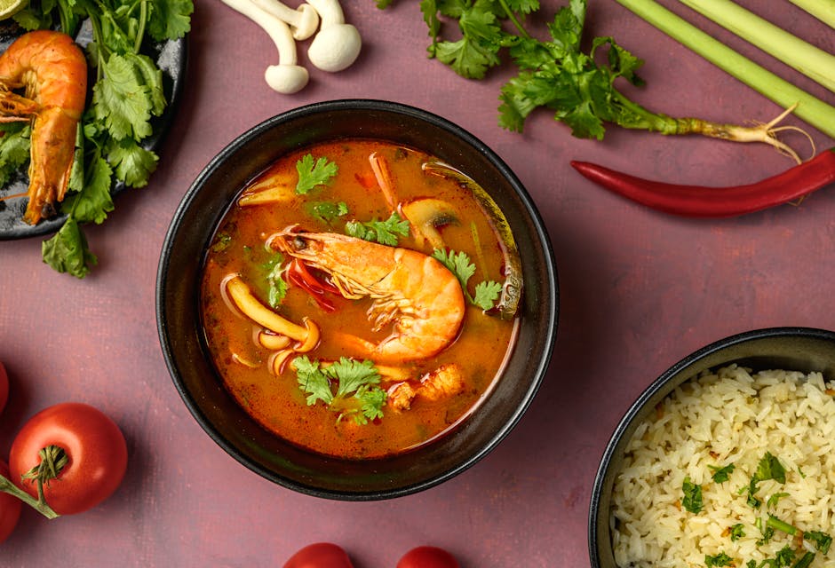 Tom Yum Kung (Hot og sur rekesuppe)