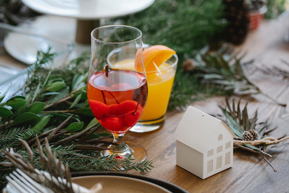 Frossen tranebær-, kirsebær- og appelsincocktail