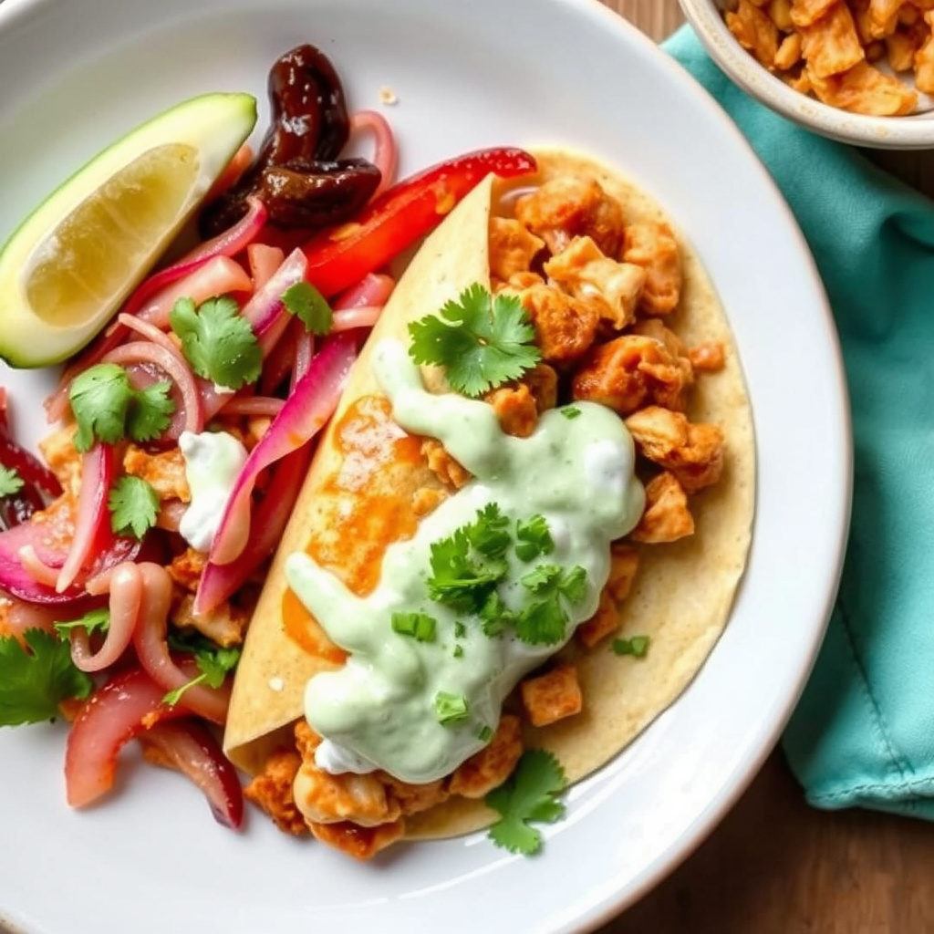 Philly-Rito! med rømme- og koriandersaus