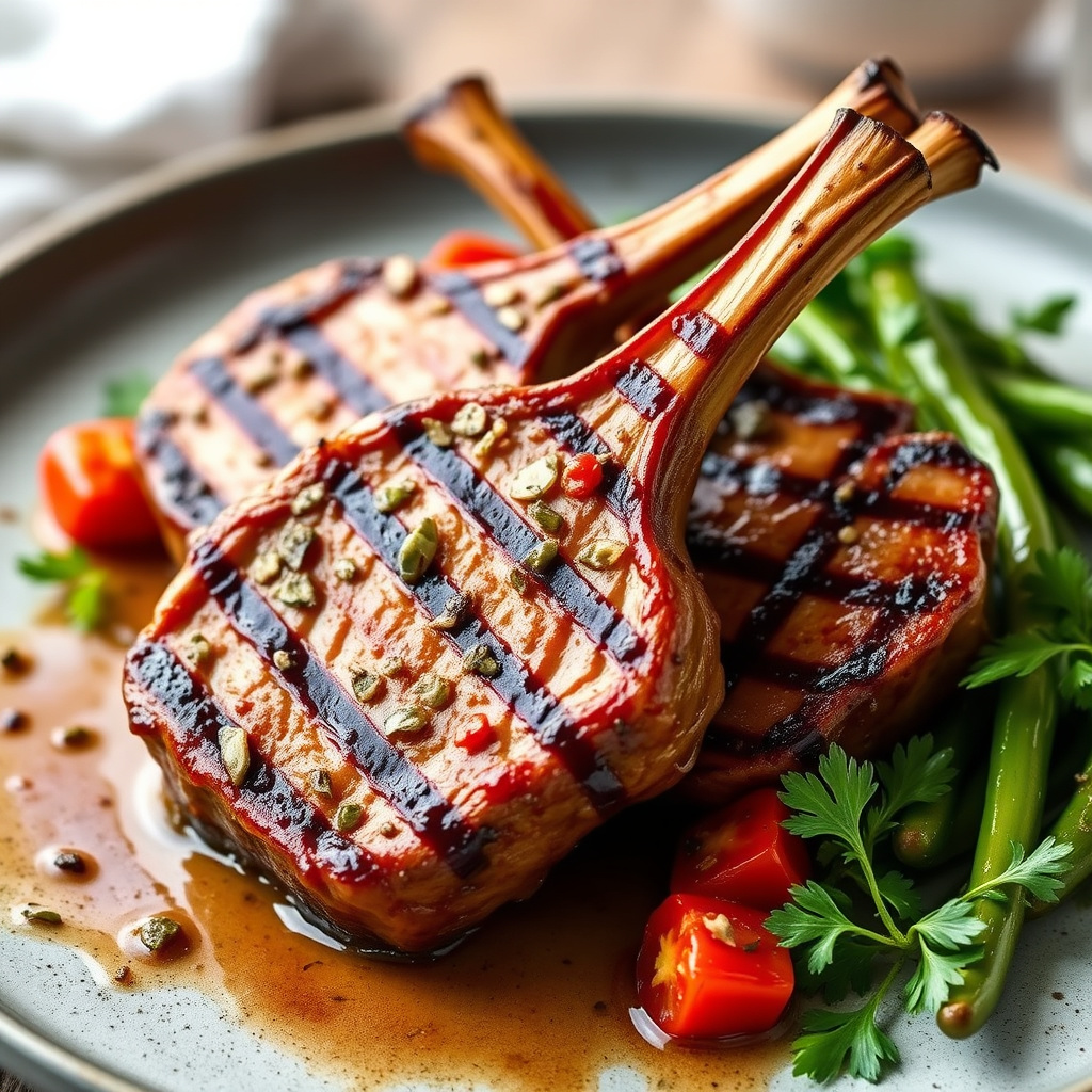Pimento-grillede lammekoteletter