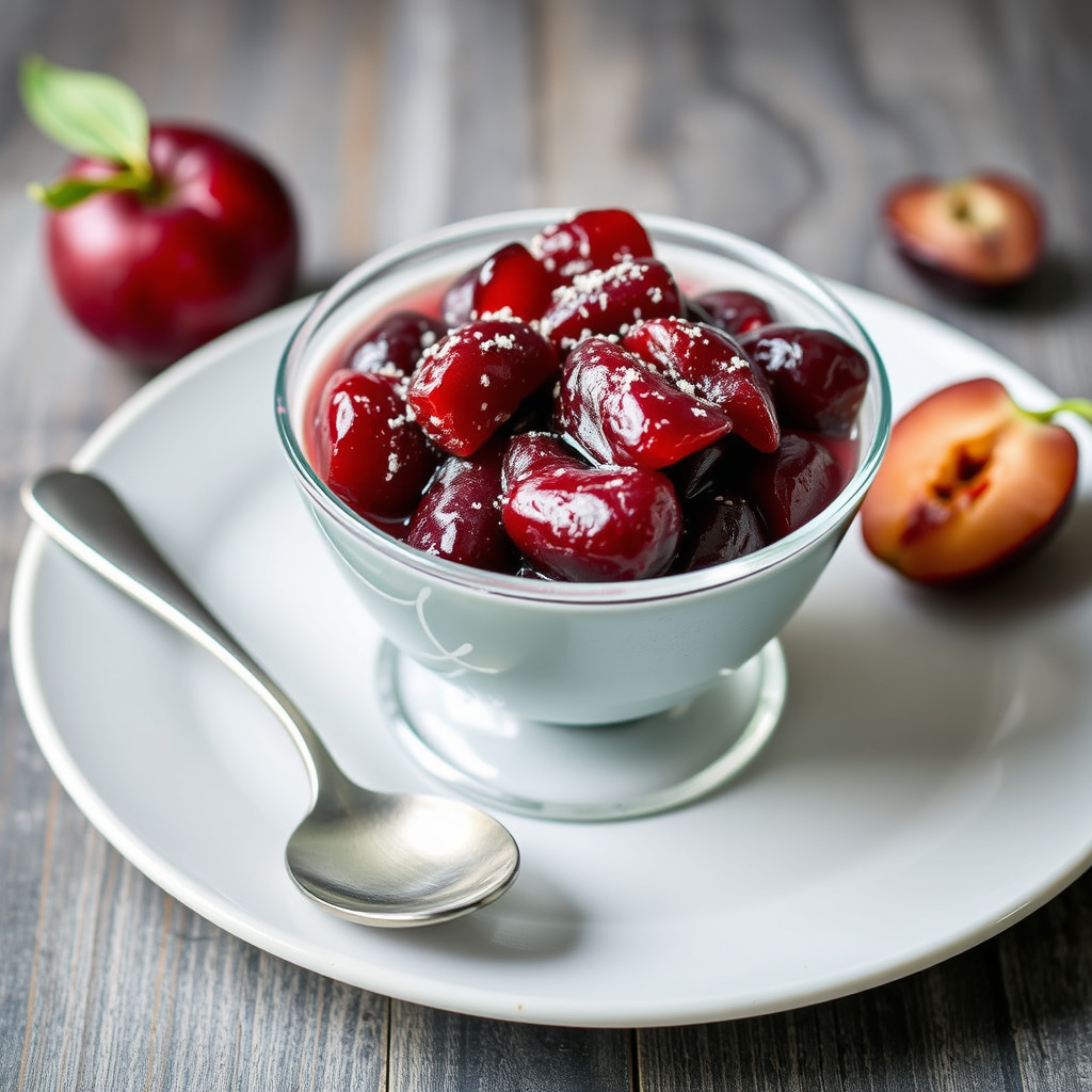 Forfriskende plomme-granita