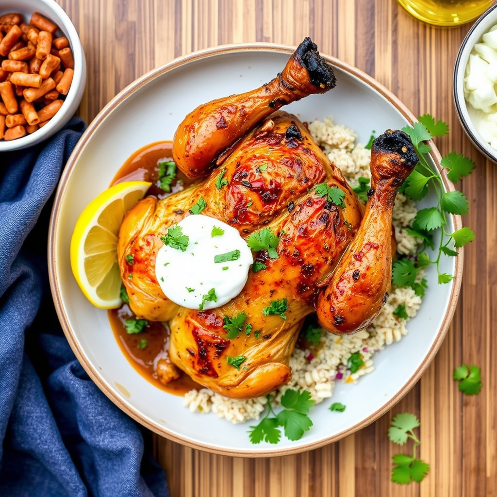 Pollo Asada al Ajillo: Hvitløkssrostet kylling
