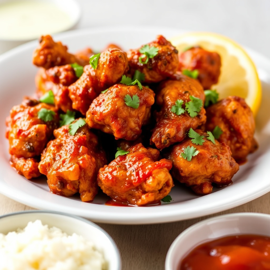 Pollo Diablo (Hvitløks- og krydret, dyptstekt kylling)