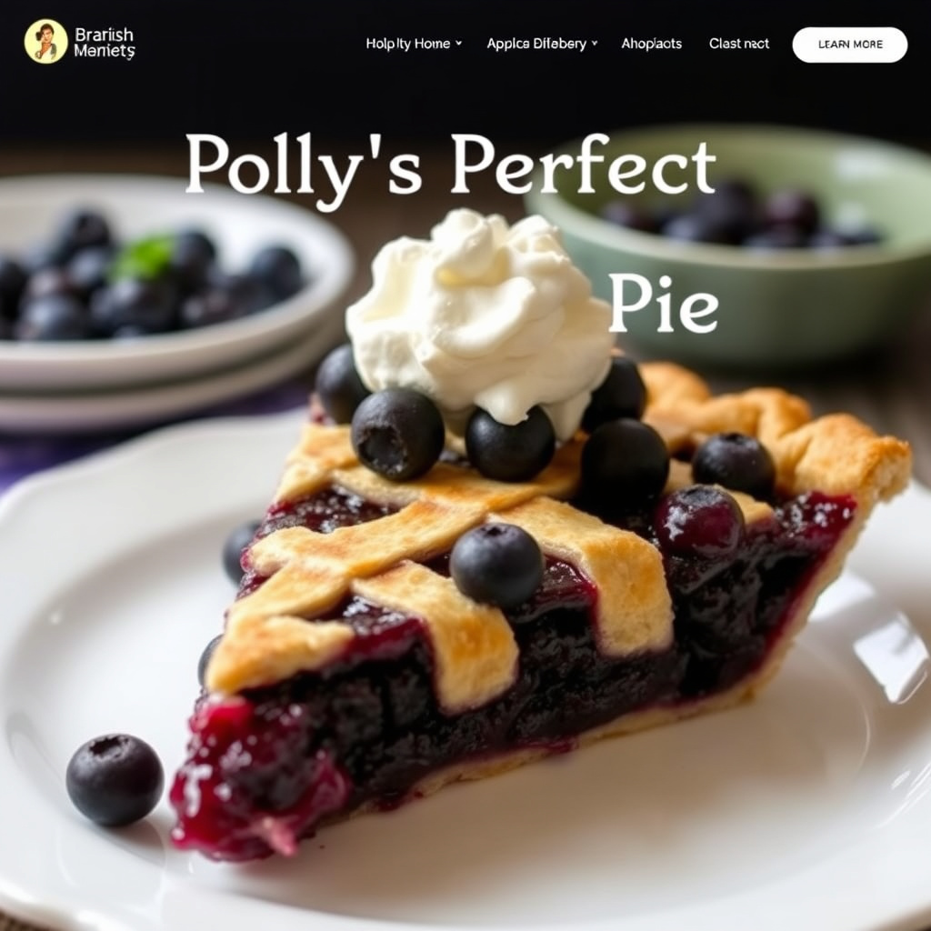 Pollys perfekte blåbærpai