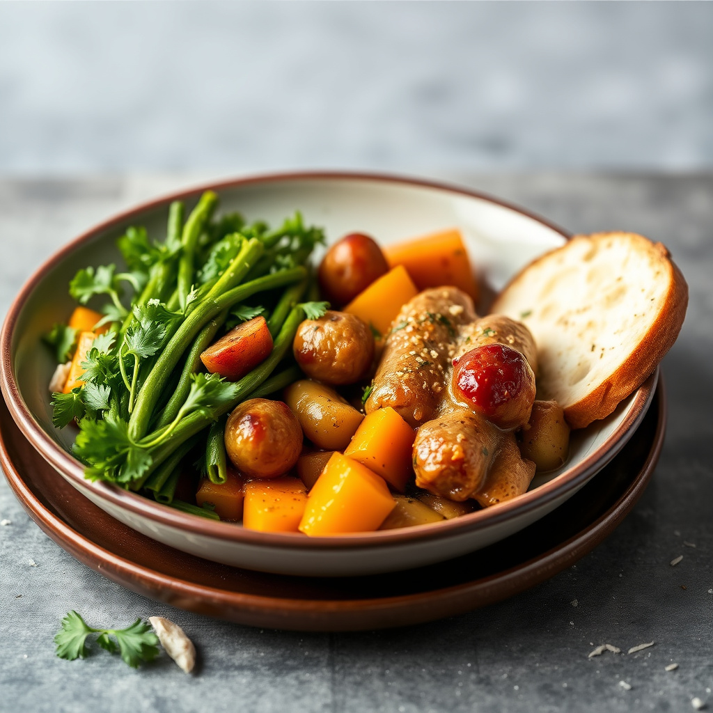 Pølse og butternut-riggies