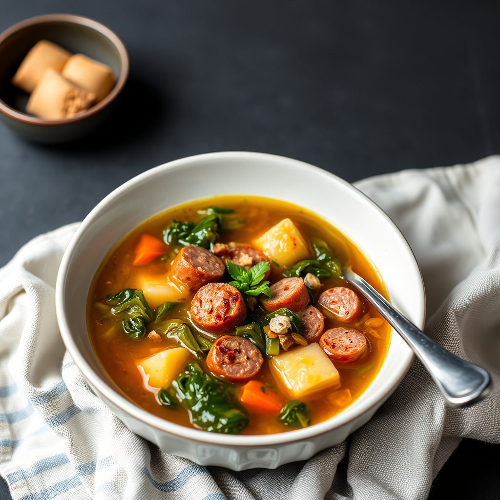 Pølse- og grønnkålsuppe