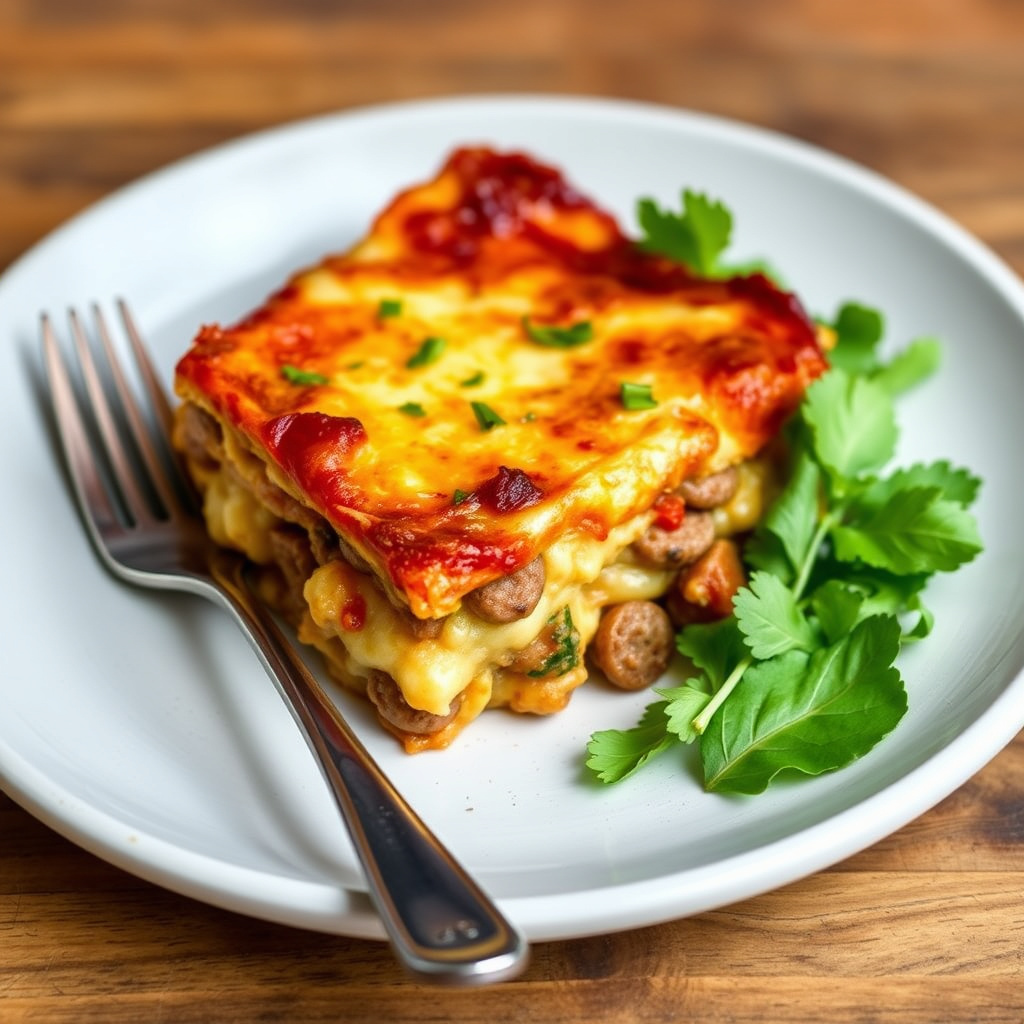 Pølse- og grynlasagne
