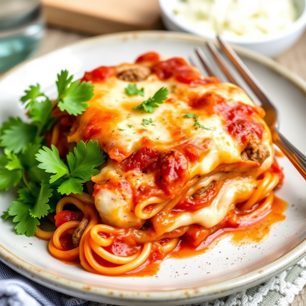 Pølse- og kjøttbollerlasagne