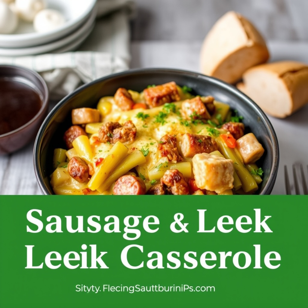 Pølse- og purreløkgryte