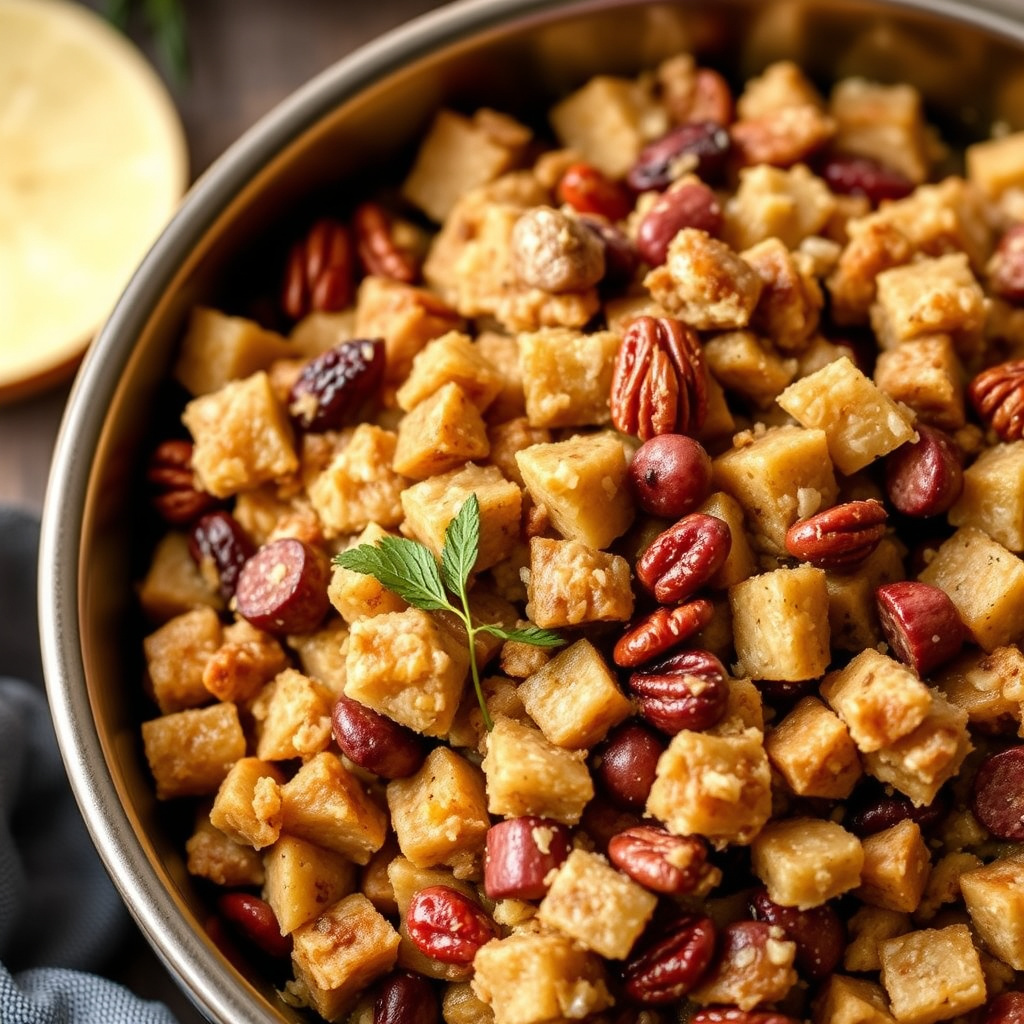 Pølse-, tranebær- og pekannøttfyll