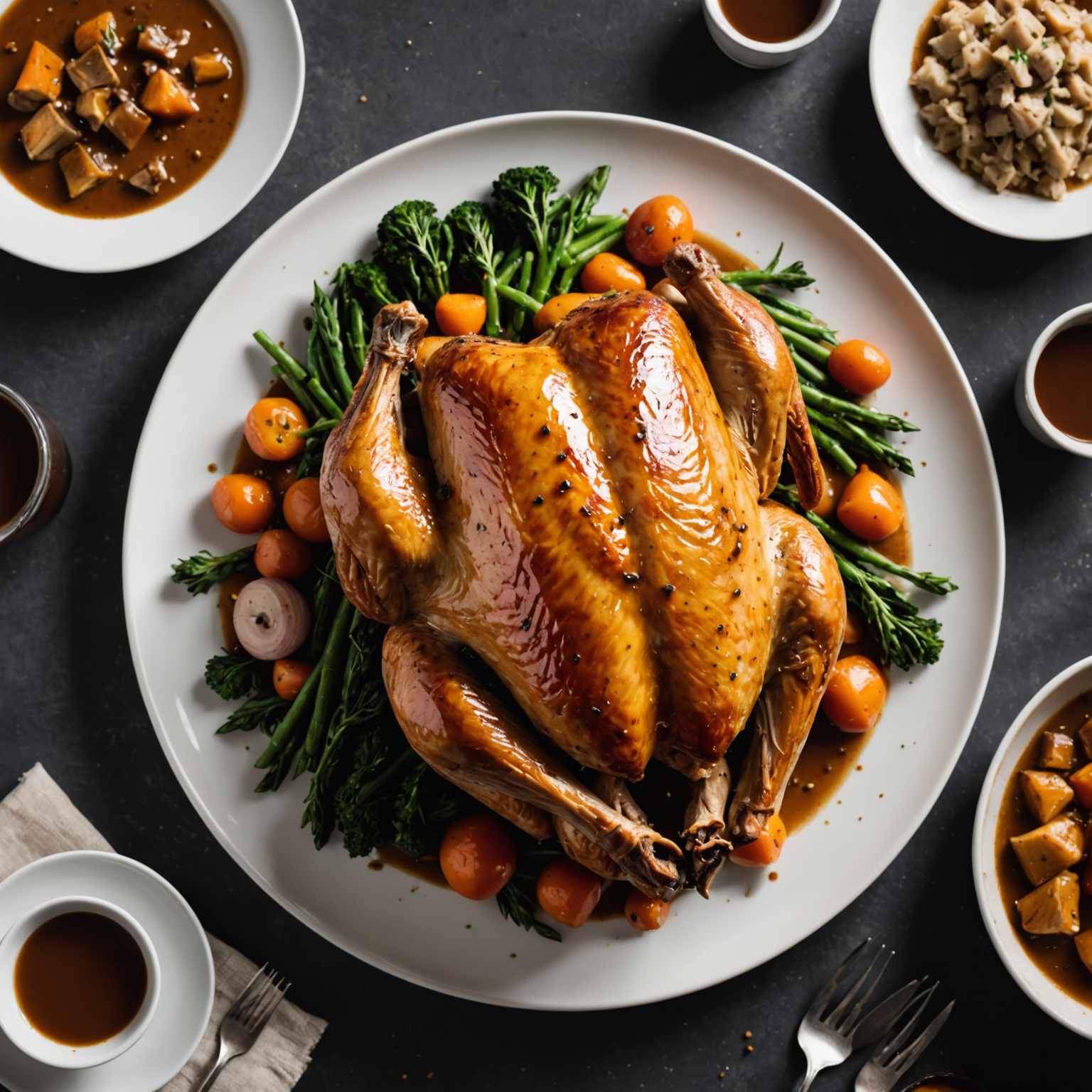 Port-Basted Roast Turkey med saus av stekepannen