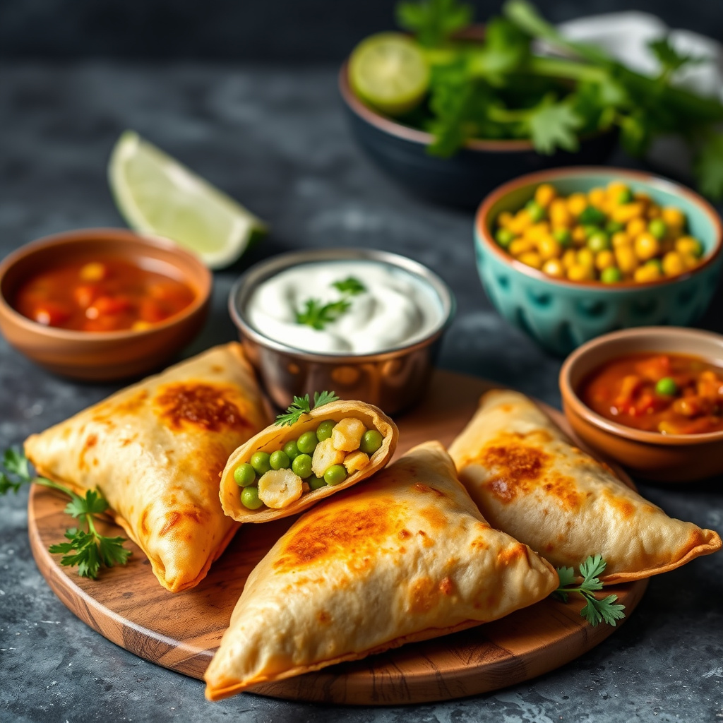 Potet- og ertesamosas