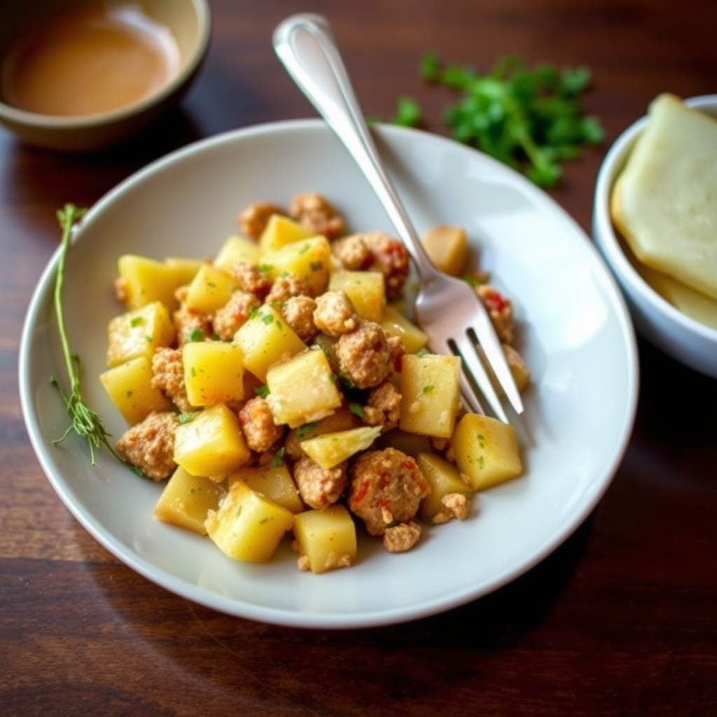 Potet- og pølsesalat