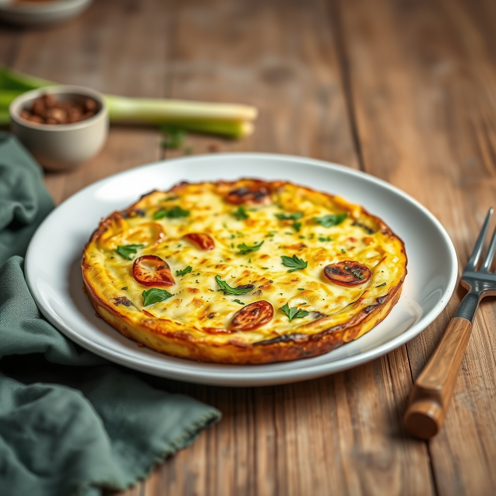 Potet- og purrefrittata