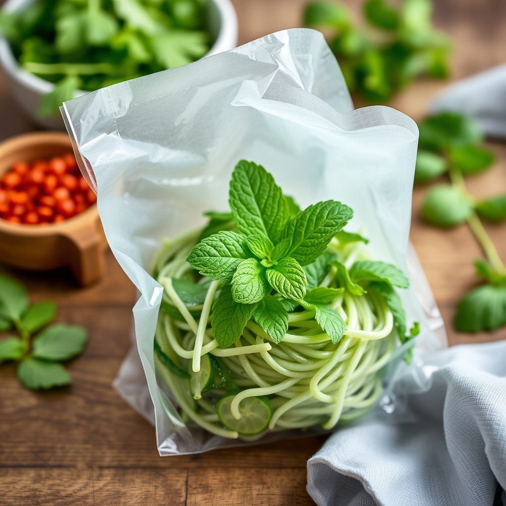 Koriander- og myntedressing med chili